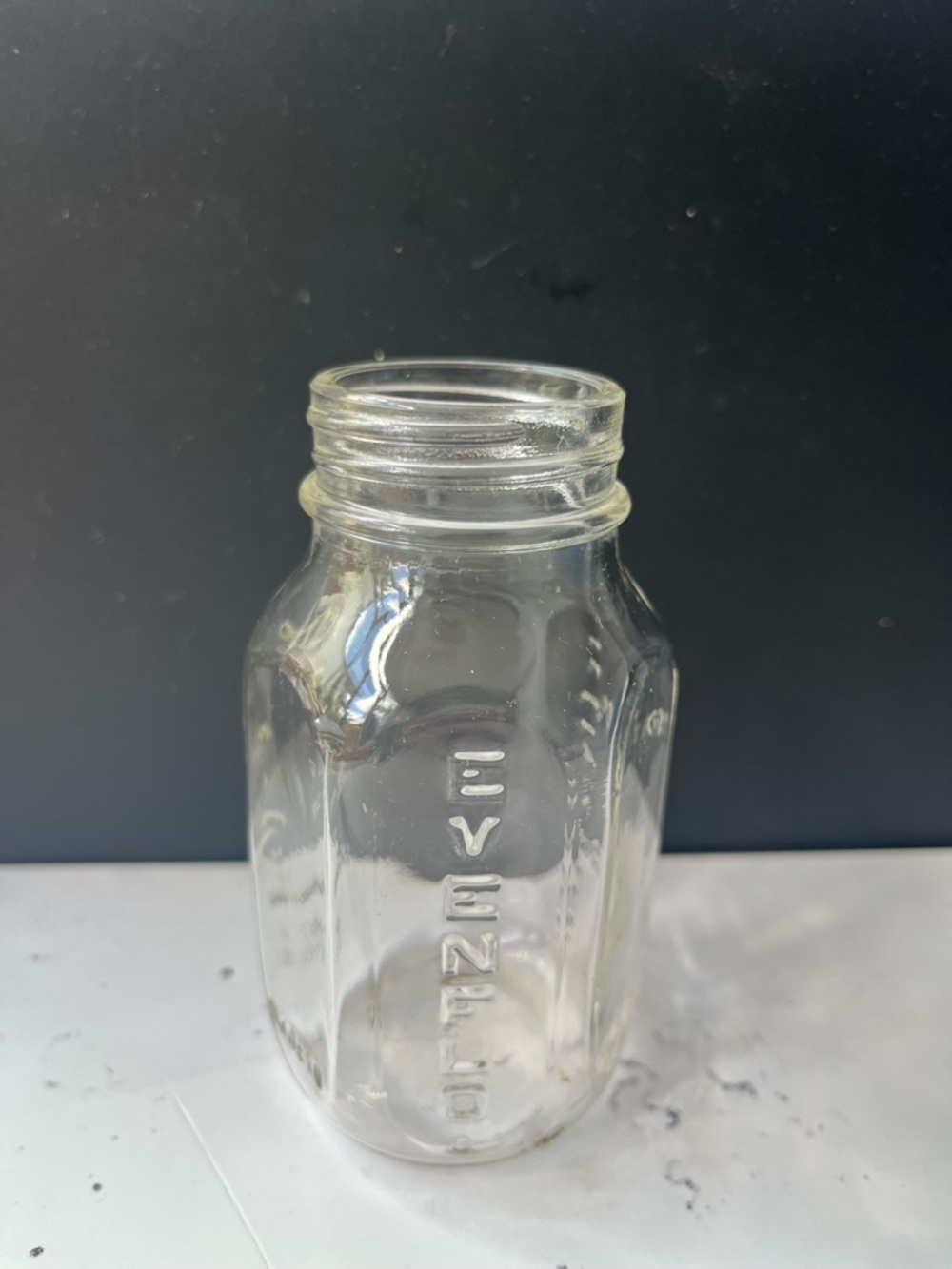 vintage Evenflo Glass Baby Bottle Embossed Retro Nursery Decor Farmhouse Chic